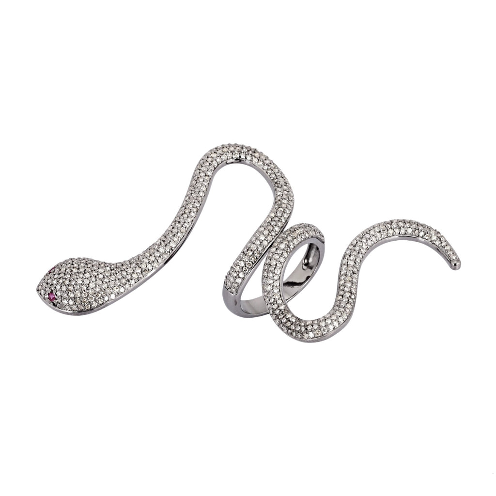 Mamba 2.3 Carats of Diamonds Snake Ring by SOPHIE HERMANN