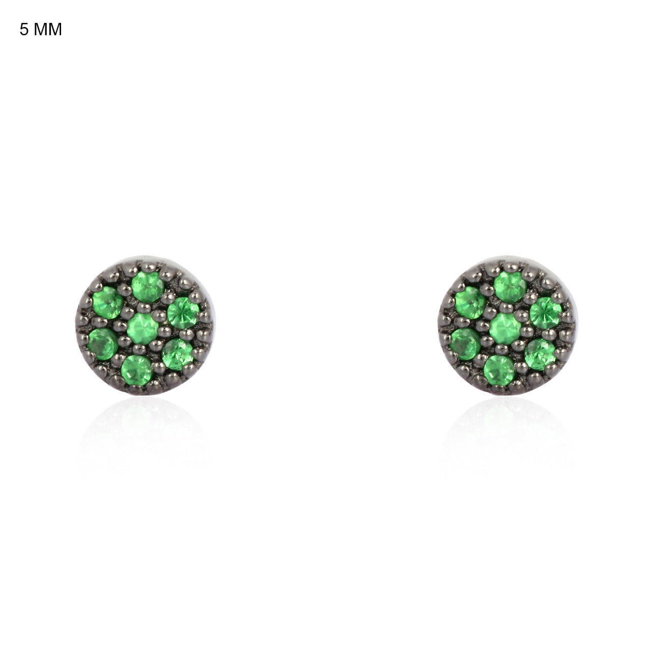 Greenberries Emerald  Pierced Ear studs by Roccoco Rich